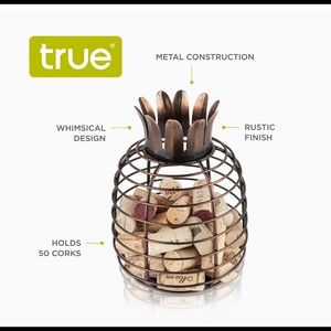 🍍 “True Juicy” Pineapple Wine Cork Holder 🍍